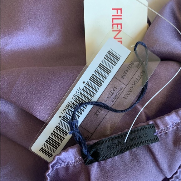 NWT Vtg PRADA Milano Silk Slip Skirt, Tulle Trim w/ Orig. Prada Gift Box - Picture 15 of 16